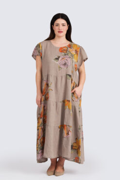 Aino pellavamekko - nutria