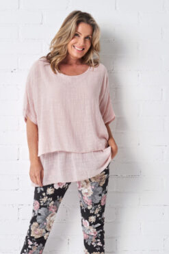 Elisa tunika - puuteriroosa