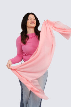 Yksivärinen huivi - koralli