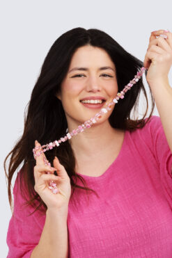 Lasihelmet - eri värejä - vaaleanpunainen