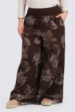 Josefiina pellavahousu - ruskea