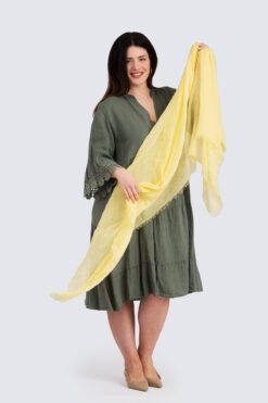 Yksivärinen huivi - keltainen