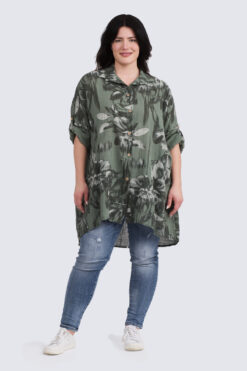 Minerva pitkä paitis -oliivin vihreä