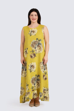 Morena pellavamekko- keltainen