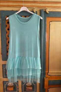 Tyllihelmatoppi - vaalea turkoosi