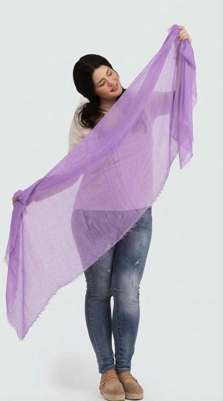 Yksivärinen huivi - Vaalea liila