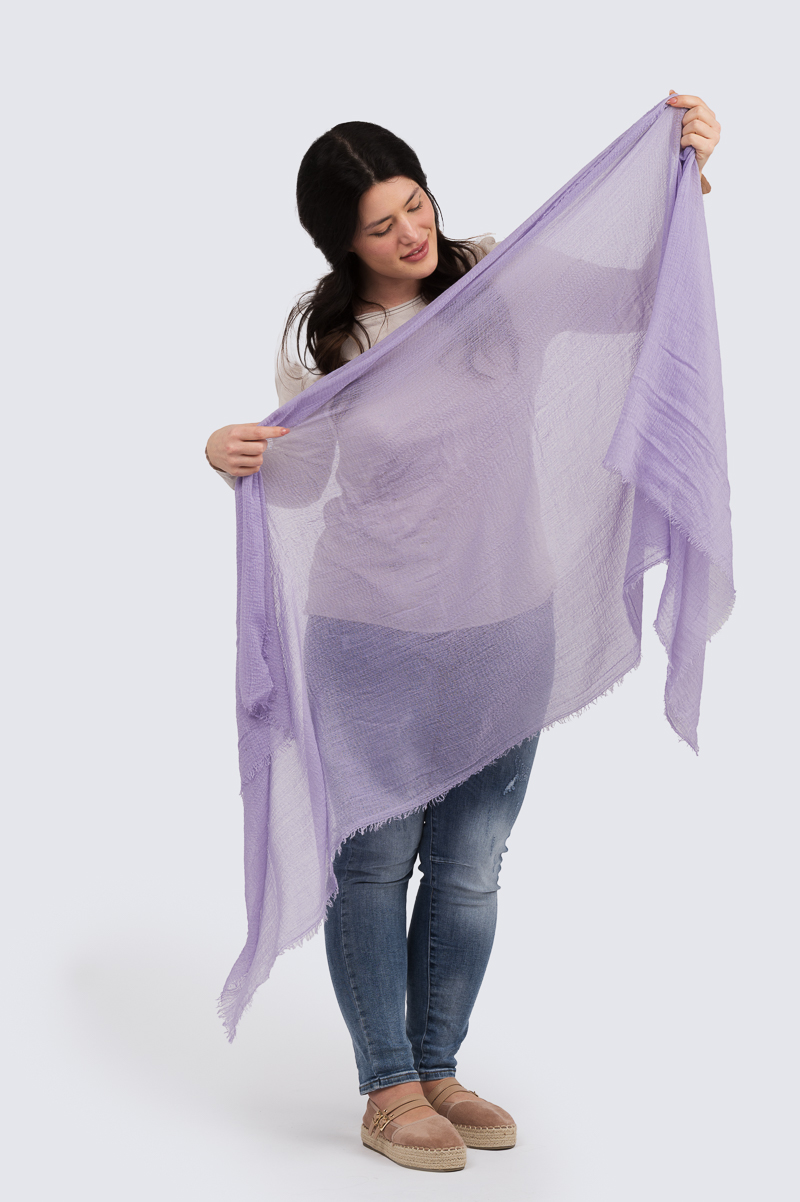 Yksivärinen huivi - syreeni