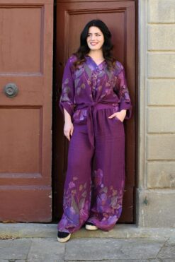 Pellavahousu kukka - luumu