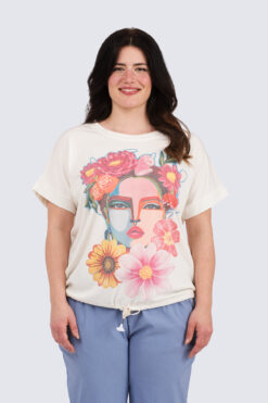 Printtitrikoo pusero-kasvot