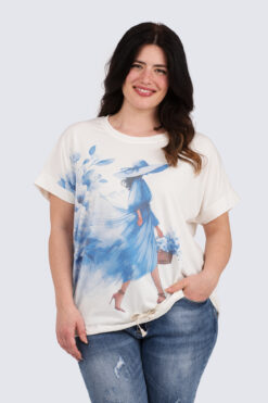 Printtitrikoo pusero-Blue girl