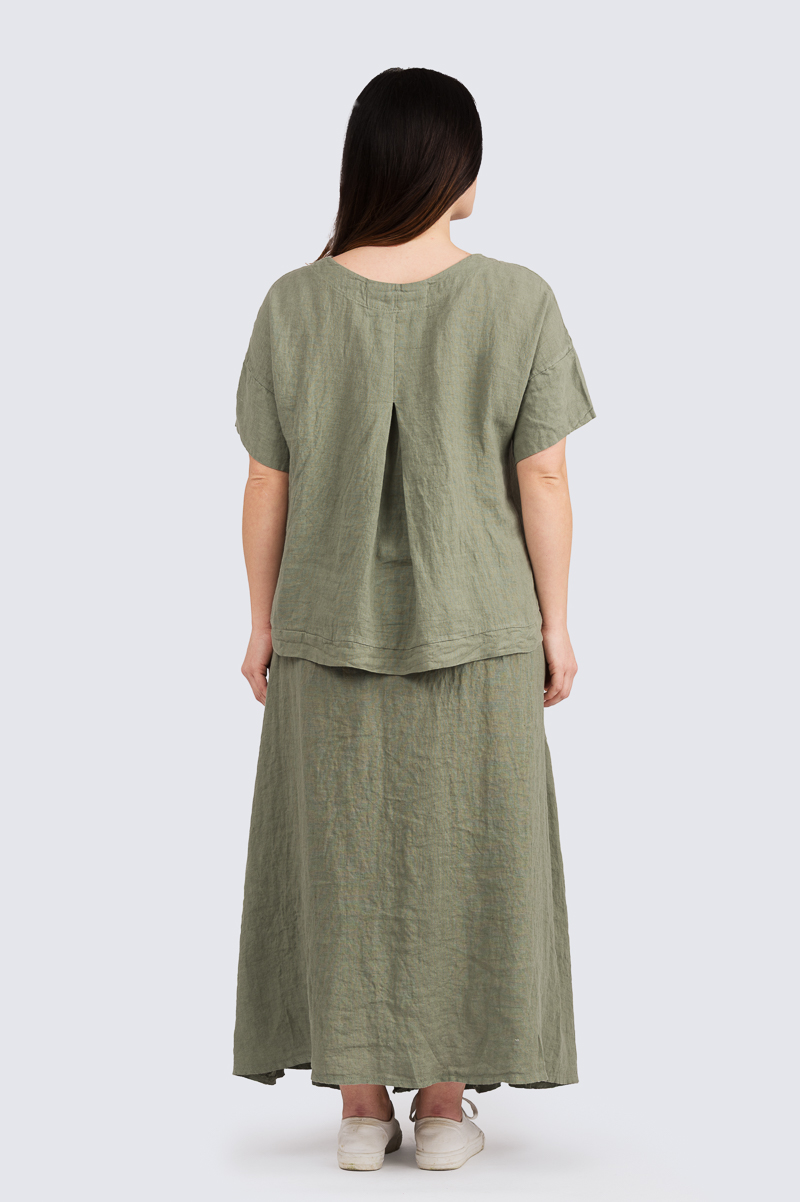 Penelope pellavapusero - oliivi - Image 3