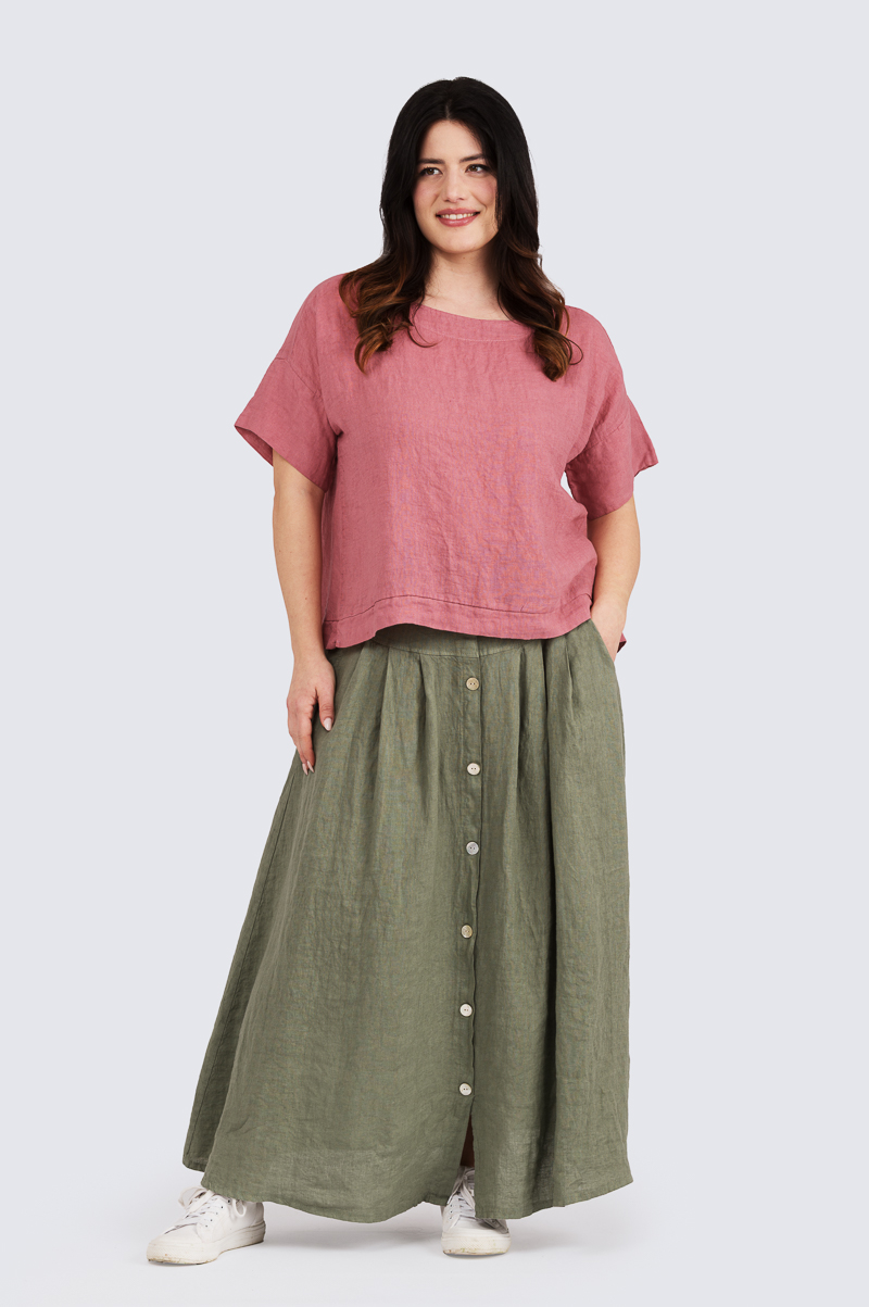 Penelope pellavapusero - vanha roosa - Image 3