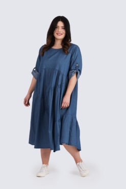 Denim mekko -  farkkusininen