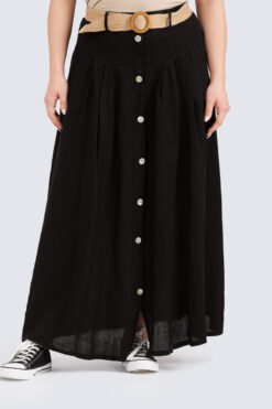 Penelope pellavahame - musta