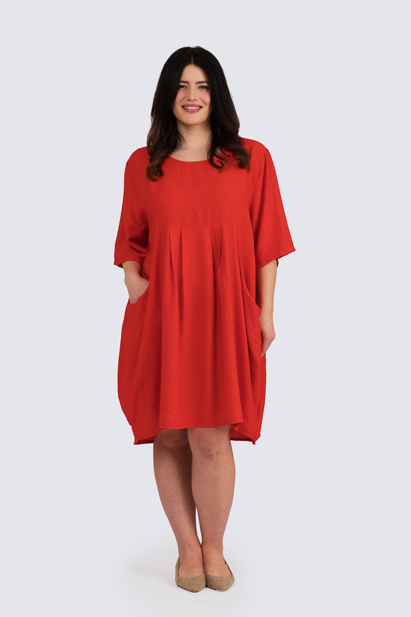 Clarissa mekko - punainen - Image 2