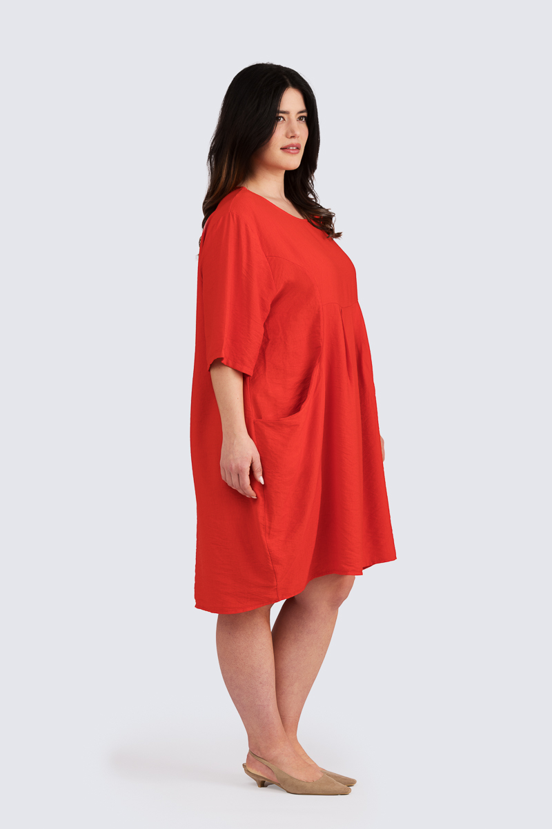 Clarissa mekko - punainen - Image 3