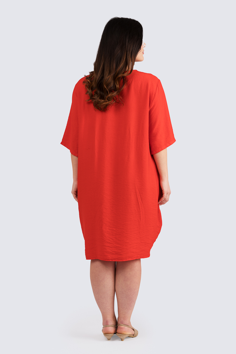 Clarissa mekko - punainen - Image 4