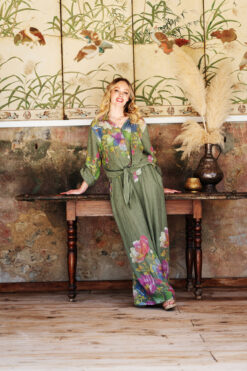 Pellavahousu kukka - oliivi