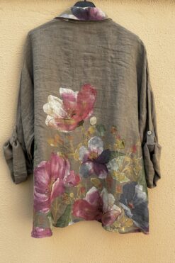 Kukkanitty pellavapaitis  -nutria