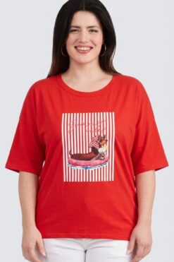 T-paita mäyräkoira - punainen