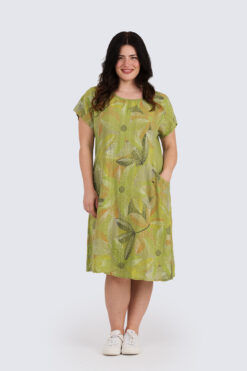 Sari printtimekko - pistaasi