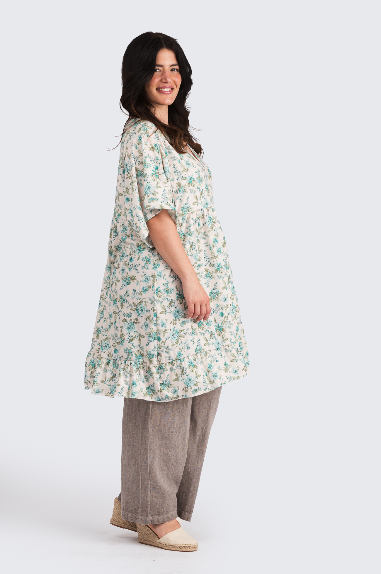 3XL tunika -vaalea turkoosi