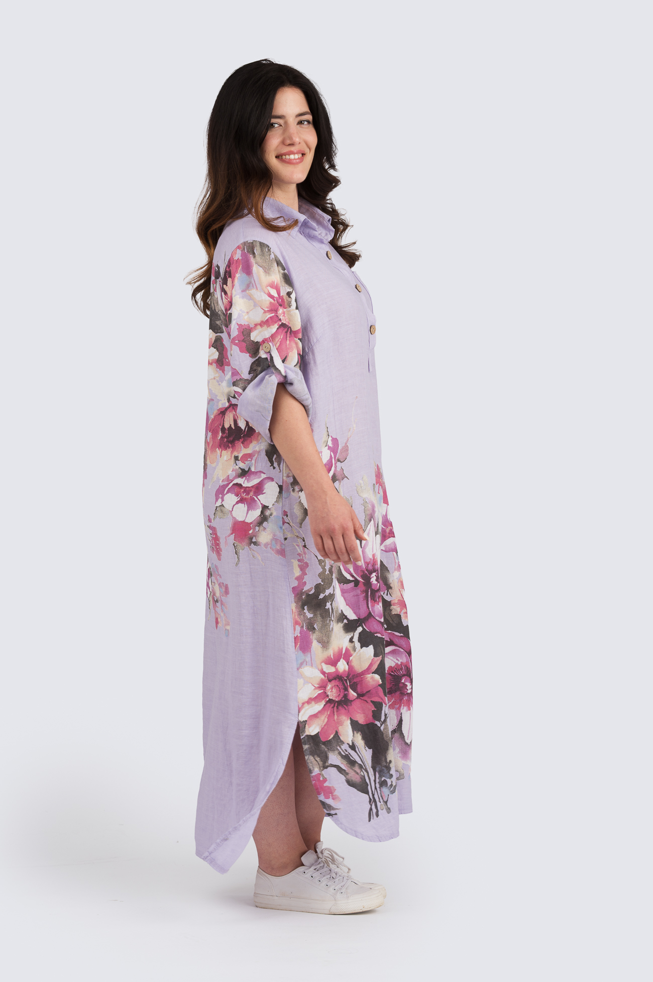 Lila pellavamekko - Image 2