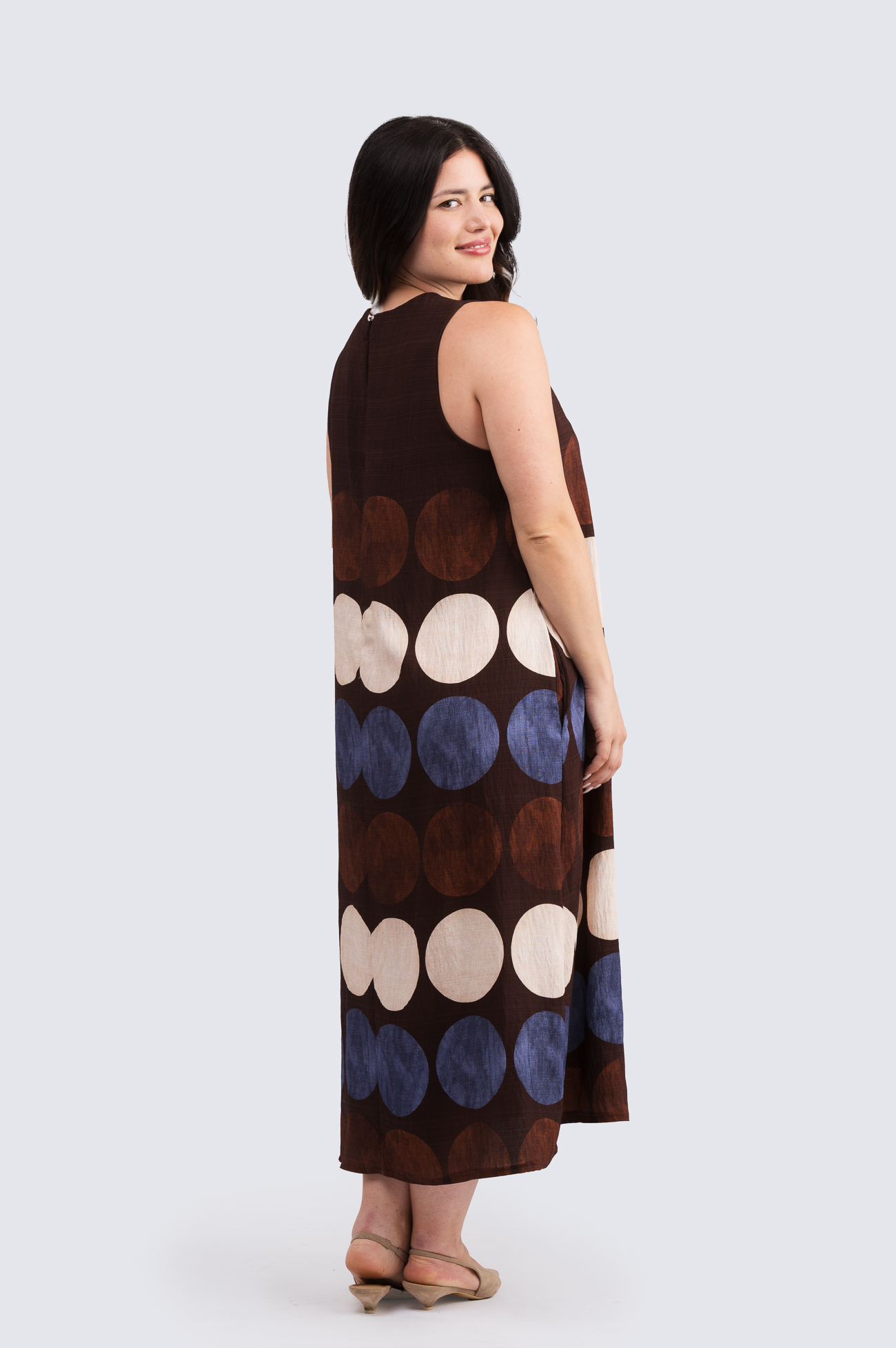 Liisa pallomekko-ruskea - Image 3