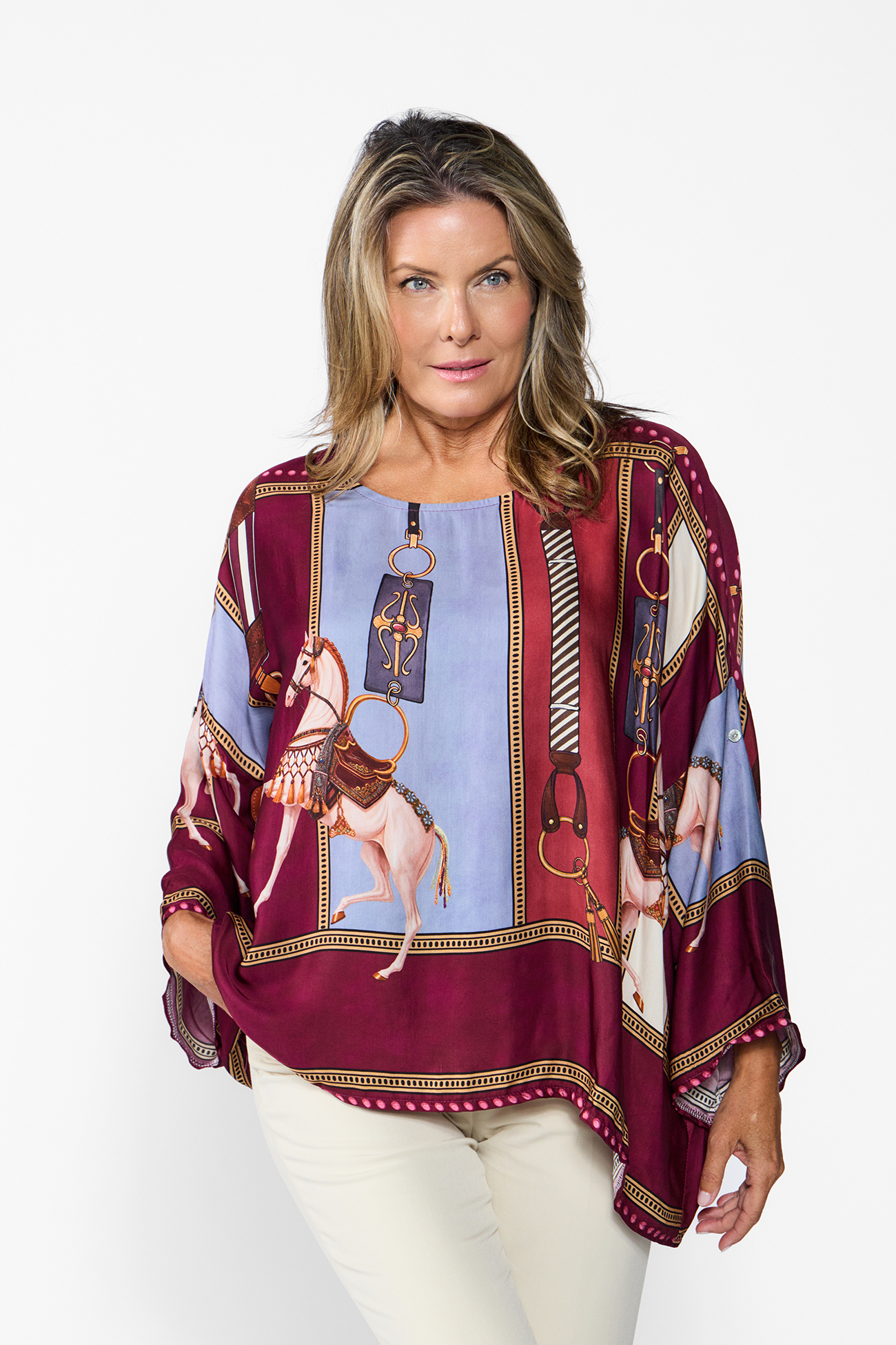 Horses poncho- viininpunainen - Image 2