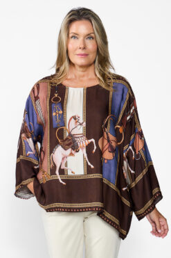 Horses poncho-ruskea