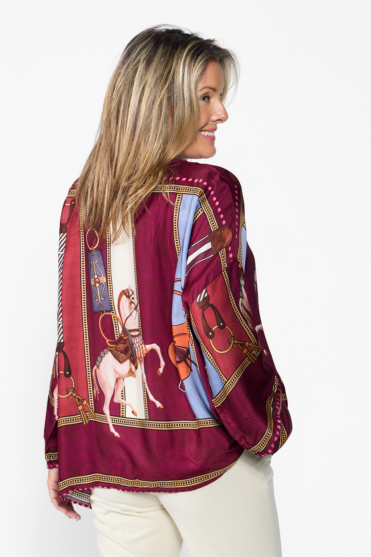 Horses poncho- viininpunainen - Image 3