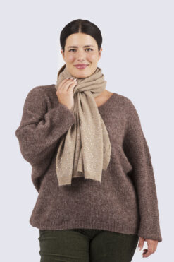 Kaulaliina kimalluksilla - beige