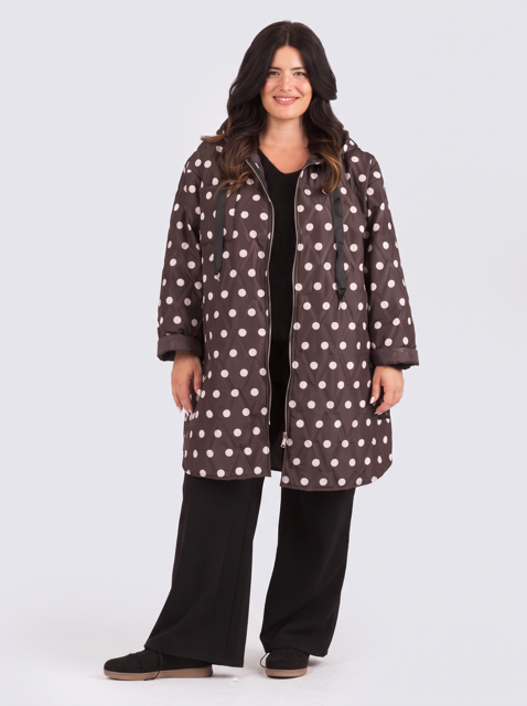 Polkadot -Tikkitakki-ruskea