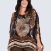 Silk poncho - Petra-musta - Image 2
