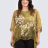 Silk poncho - sakura-pistaasi