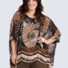 Silk poncho - Petra-musta