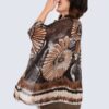 Silk poncho - Petra-musta - Image 3