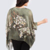 Silk poncho - sakura- oliivi - Image 3