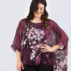 Silk poncho - sakura- luumu - Image 2