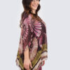 Silk poncho - Petra-viininpunainen - Image 3