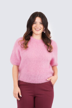 Kirsti kidmohair neule - vaaleanpunainen