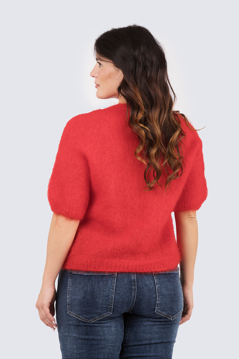 Kirsti kidmohair neule -punainen - Image 3
