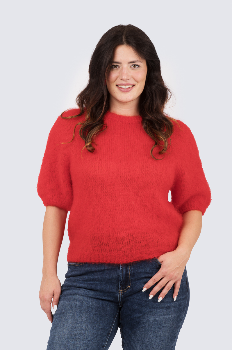 Kirsti kidmohair neule -punainen