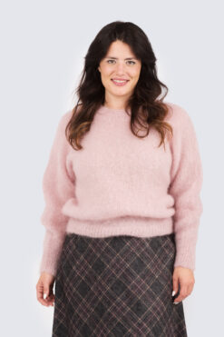 Beatrice kidmohair neule-roosa