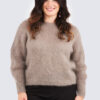 Beatrice kidmohair neule-nutria