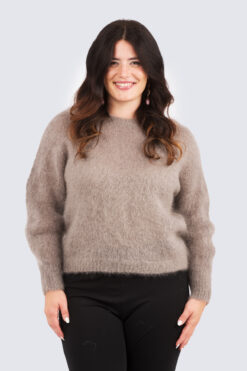 Beatrice kidmohair neule-nutria
