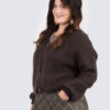 Nicol mohairtakki -tummanruskea - Image 2