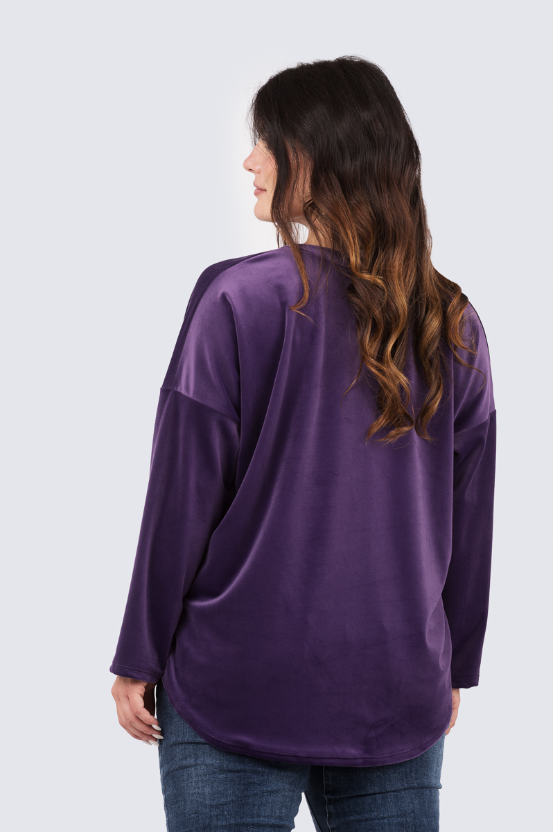 Silva samettinen tunika-violetti - Image 3