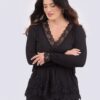 Lace dream trikoopusero- musta